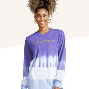 NWT Peloton Tie-Dye Unisex Classic Long Sleeve Purple S